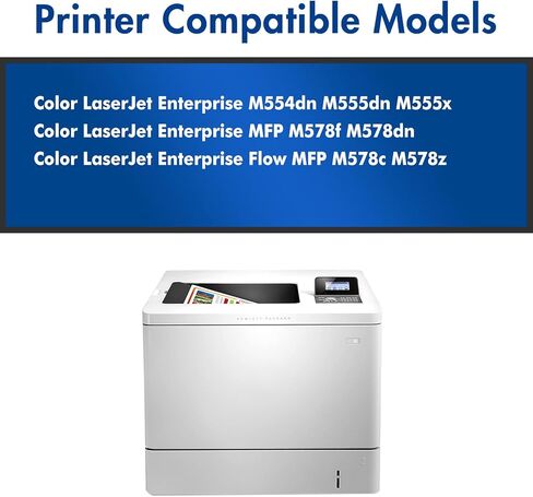 مجموعة خراطيش الحبر 212A مكونة من 4 عبوات | بديل متوافق لطابعة W2120A W2121A W2122A W2123A مع طابعة Color Enterprise M554 M555 Color Enterprise MFP M578 Series (أسود سماوي أرجواني أصفر) in Kuwait