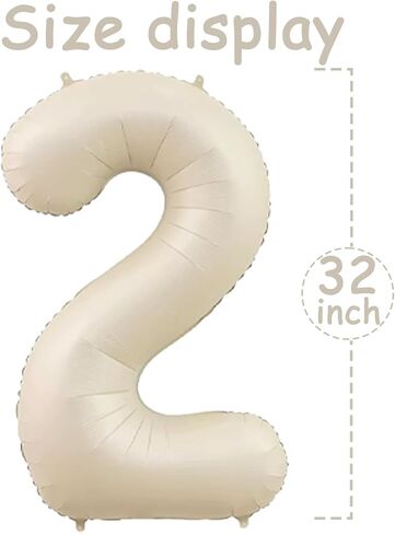 32 Inch Light Gold 2026 Number Balloons Champagne Gold 2026 Foil Mylar Helium Large Digital Balloon for 20 26 New Year Eve Christmas Festival Party Graduation Decorations Supplies in Saudi Arabia