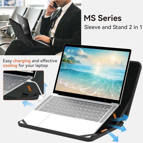 Smatree MS95 Hard EVA Protective Sleeve with Stand Compatible for 16 inch GIGABYTE G6 KF/MF 2024 Gaming Laptop, Waterproof and Anti-Shock Laptop Bag,Green in Saudi Arabia