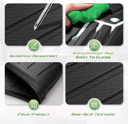 Cartist Cargo Mat Fits for Hyundai Santa FE 2024 2025 All Weather Back Seat Cover Trunk Cargo Mat for 2024 Hyundai Santa Fe Accessories (Backrest Mats+Trunk Mat) in Kuwait