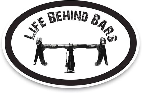 ملصق مغناطيسي بيضاوي Magnet Me Up Life Behind Bars لركوب الدراجات، مقاس 4x6 بوصة، مغناطيس سيارات عالي التحمل لسيارة شاحنة الدفع الرباعي in Kuwait