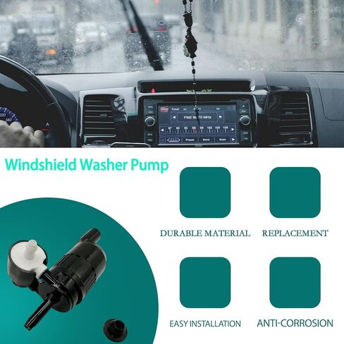 Black Windshield Washer Pump with Grommet Fit for Chevrolet Blazer Colorado Equinox Suburban Tahoe for GMC Canyon Terrain Yukon for Cadillac Escalade XT4 84801575 Car Front Water Washer Fluid Pump in Kuwait