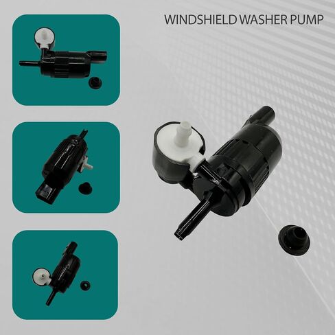 Black Windshield Washer Pump with Grommet Fit for Chevrolet Blazer Colorado Equinox Suburban Tahoe for GMC Canyon Terrain Yukon for Cadillac Escalade XT4 84801575 Car Front Water Washer Fluid Pump in Kuwait