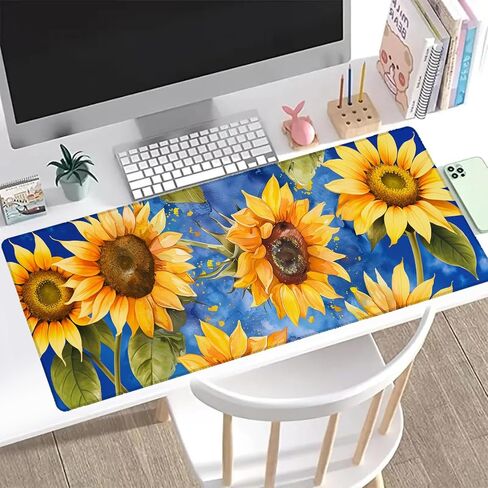 Fire & Ice Baseball Gaming Mouse Pad, Office Desk Mat, Anti-Slip Rubber Base Cool Aesthetic Mouse Pads for Computer Laptop Keyboard School Home Desktop Gamer Home Accessories Decor 31.5" x 11.8" in Saudi Arabia