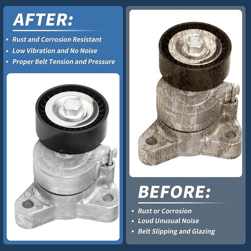 Belt Tensioner Drive Belt Tensioner Pulley Assembly for Mitsubishi Lancer 2007-2015 No.1345A052/1345A059 Metal 1 Pcs in Saudi Arabia