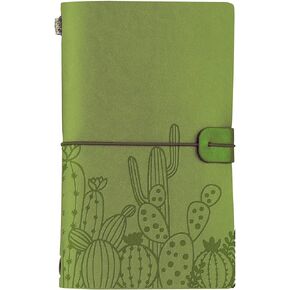 هدايا الصبار من إينوبيتا للنساء والرجال، هدايا تحت عنوان الصبار لمحبي الصبار، دفتر ملاحظات قابل لإعادة التعبئة من الجلد النباتي المنقوش على الوجهين، دفتر رسم، مذكرات سفر، 7 × 5 بوصات لعيد الميلاد - أخضر in Kuwait