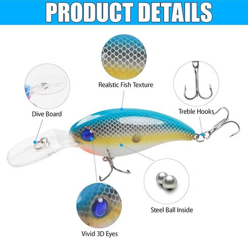 Saltwater Fishing Lure Topwater Popper,3.54 Inch Tuna Popper Lure Sharp Treble Hooks Surf Fishing Bait Bass Float Lure Fishing Plugs Offshore 8PCS in Saudi Arabia