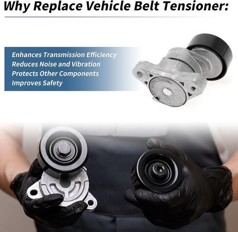 Belt Tensioner Drive Belt Tensioner Pulley Assembly for Chrysler 200 2015-2017 2.4L L4 No.04627742AA Metal 1 Pc in Saudi Arabia