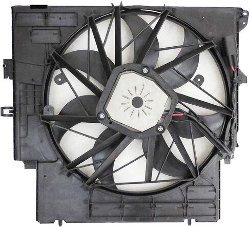 Radiator and Condenser Fan Assembly | Cooling Fan | Engine Cooling System | Plastic - Compatible with 2013-2017 BMW X3 in Saudi Arabia