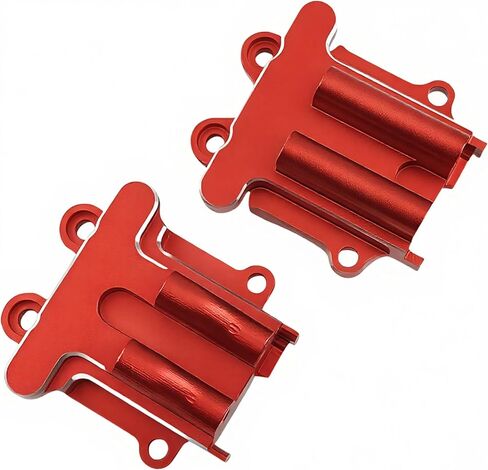 Aluminum Differential Cover Set for 1/18 RC Cars, Fits Front & Rear Diff Housing, Upgrade Parts Compatible with Arrma Granite Grom & Typhon Grom, Replaces ARA2102, ARA2104 & ARA2106T1 (Red) in Saudi Arabia