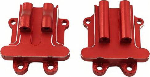 Aluminum Differential Cover Set for 1/18 RC Cars, Fits Front & Rear Diff Housing, Upgrade Parts Compatible with Arrma Granite Grom & Typhon Grom, Replaces ARA2102, ARA2104 & ARA2106T1 (Red) in Saudi Arabia