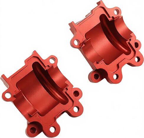 Aluminum Differential Cover Set for 1/18 RC Cars, Fits Front & Rear Diff Housing, Upgrade Parts Compatible with Arrma Granite Grom & Typhon Grom, Replaces ARA2102, ARA2104 & ARA2106T1 (Red) in Saudi Arabia