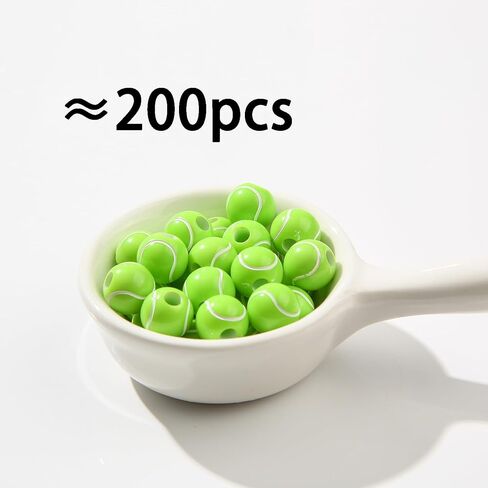 CZZZY 200Pcs Sports Beads Acrylic Rugby Bead 12mm Sports Style Beads for Jewelry Making Crafts DIY Necklace Bracelet Making(Rugby) in Saudi Arabia