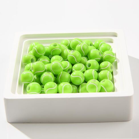 CZZZY 200Pcs Sports Beads Acrylic Rugby Bead 12mm Sports Style Beads for Jewelry Making Crafts DIY Necklace Bracelet Making(Rugby) in Saudi Arabia