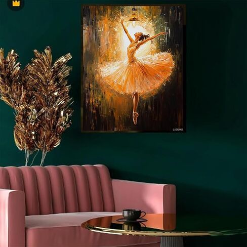 LAENAKR Paint by Number for Adults Beginner, Ballet Performance Paint by Numbers, Ballet Paint by Numbers Kits Suitable for Home Wall Decoration 16" W x 20" L in Saudi Arabia