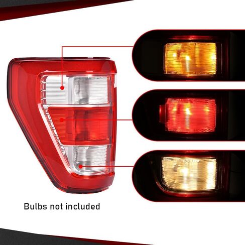 مجموعة مصابيح خلفية من CHEDA على الجانب الأيمن متوافقة مع Ford F150 XLT 2021-2023 مع نقطة عمياء، مناسبة لنماذج المتوهجة في المصنع ونماذج النقطة العمياء فقط ML3Z13404C Pilotos Traseros Conjunto in Saudi Arabia