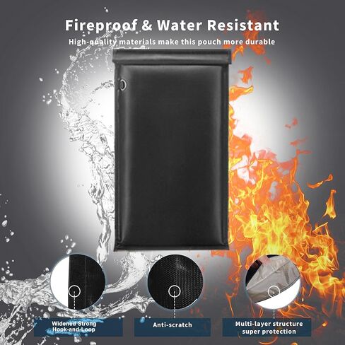 Faraday Bag for Phone, Faraday Pouch for Key Fob, Fireproof & Waterproof Faraday Bags EMP Proof, Faraday Key Fob Protector, Cell Phone Signal Jammer (2Pack) in Saudi Arabia