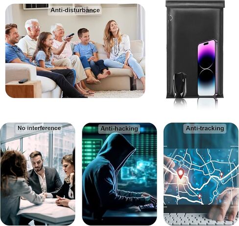 Faraday Bag for Phone, Faraday Pouch for Key Fob, Fireproof & Waterproof Faraday Bags EMP Proof, Faraday Key Fob Protector, Cell Phone Signal Jammer (2Pack) in Saudi Arabia
