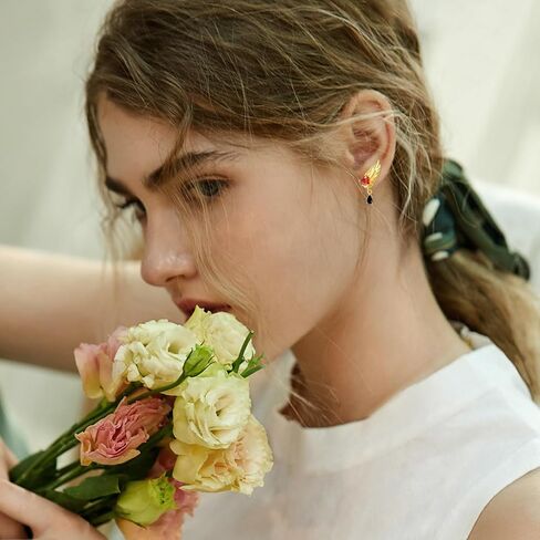 OHAYOO Spider Stud Earrings 925 Sterling Silver Spider Earrings Black Gothic Spider Earrings Halloween Jewelry Gift for Women Men in Kuwait