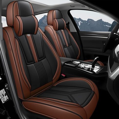 غطاء مقعد السيارة لسيارة Subaru Outback 2000-2026، غطاء مقعد جلدي للسيارة، غطاء وسائد مركبة مسامية، واقي مقعد مقاوم للماء، (مجموعة كاملة، أسود وأزرق) in Kuwait