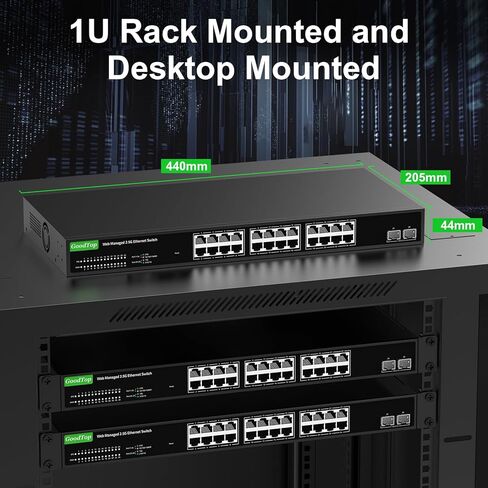 محول شبكة مُدار بـ 24 منفذًا بسرعة 2.5 جيجابت، ومنفذ 24 × 2.5 جيجا، و2 × 10 جيجا SFP+، ومحول شبكة ذكي مُدار بعرض النطاق الترددي 160 جيجابت في الثانية مع عميل LACP/VLAN/QoS/DHCP، ومحول إيثرنت معدني بدون مروحة، مثبت على حامل 1U in Kuwait