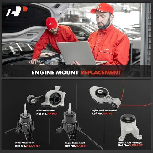 طقم تثبيت محرك المحرك 5 قطع A-Premium متوافق مع Nissan Pathfinder 2013-2017 & Infiniti QX60 2014-2019، JX35 2013-2013، FWD، استبدال # 113203KD0A، 11270JA100 in Kuwait