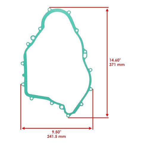 Caltric Clutch Cover Gasket Compatible with Yamaha Big Bear 400 Yfm400 4Wd 2000 2001 2002-2012 in Saudi Arabia