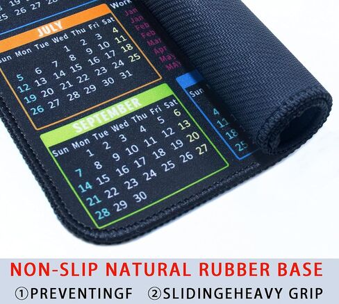 2026 Calendar Mouse Pad | 11.8"x9.8" Small Desk Mat Portable Computer Mousepad for Office & Home, Waterproof Desk Pad with Non-Slip Rubber Base, Easy Gliding in Saudi Arabia