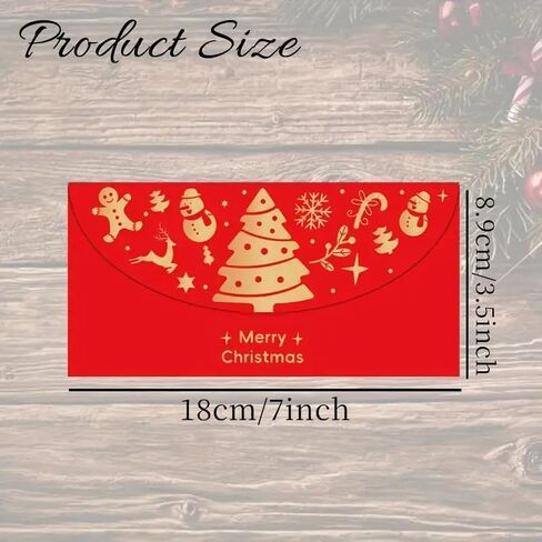 10pcs Christmas Money Holder for Cash Gift, Xmas Cash Envelopes Money Envelopes with Golden Foil & Laser Cut（Style 2） in Saudi Arabia