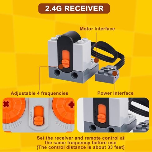 4 Pcs Train Motor kit, Power Function Train Motor Set, Science and Technology Power Function Kit, Remote Battery Box Receiver Set in Saudi Arabia