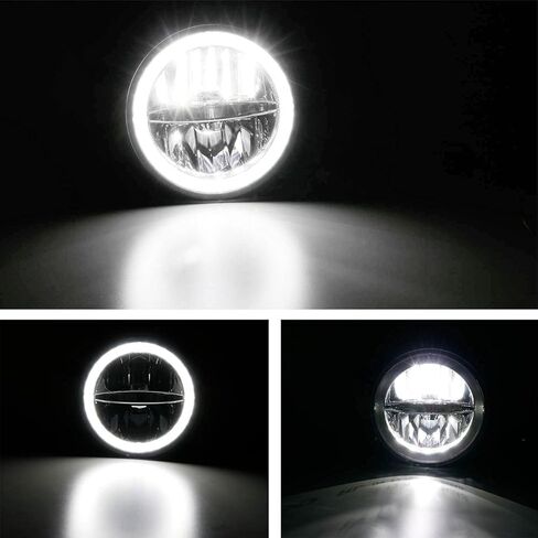 iJDMTOY 30W High Power Rally Racing Style Grille Fit LED Halo Ring Driving Fog Lamp Replacement Compatible With 2005-2009 Gen5 Ford Mustang GT Deluxe, Premium, or Shelby in Saudi Arabia