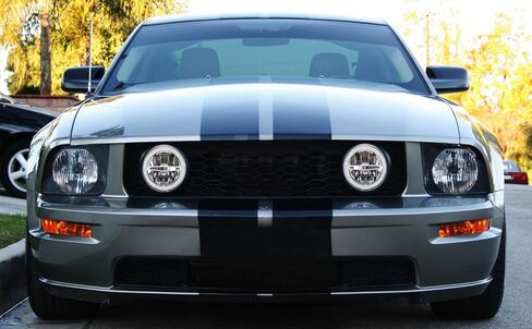 iJDMTOY 30W High Power Rally Racing Style Grille Fit LED Halo Ring Driving Fog Lamp Replacement Compatible With 2005-2009 Gen5 Ford Mustang GT Deluxe, Premium, or Shelby in Saudi Arabia