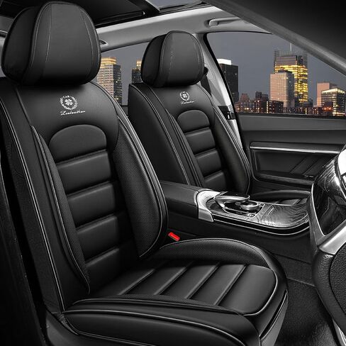 Car Seat Covers for Cadillac XT5 2017-2025, Nappa Leather Car Seat Cover Waterproof Seat Protectors Breathable Cushions (Black,5 Seats Standard) in Saudi Arabia