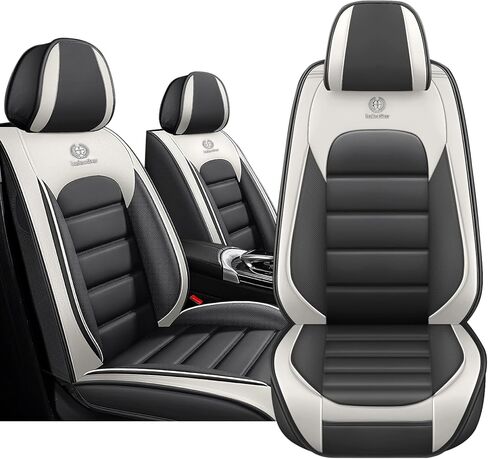 Car Seat Covers for Cadillac XT5 2017-2025, Nappa Leather Car Seat Cover Waterproof Seat Protectors Breathable Cushions (Black,5 Seats Standard) in Saudi Arabia