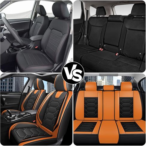 Car Seat Covers Full Set for Hyundai Elantra 2000-2024,Durable Waterproof Luxury Universal,Easy to Install Napa Leather Cover Set for Cars,Full Seats,Black Blue in Saudi Arabia