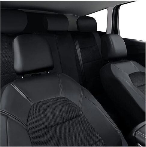 Car Seat Cover for Chrysler PT Cruiser 2000-2005 2006 2007 2008 2009 2010, Leather Waterproof Breathable Seat Covers Full Set Seat Protector Car Seat Accessories,Black in Saudi Arabia