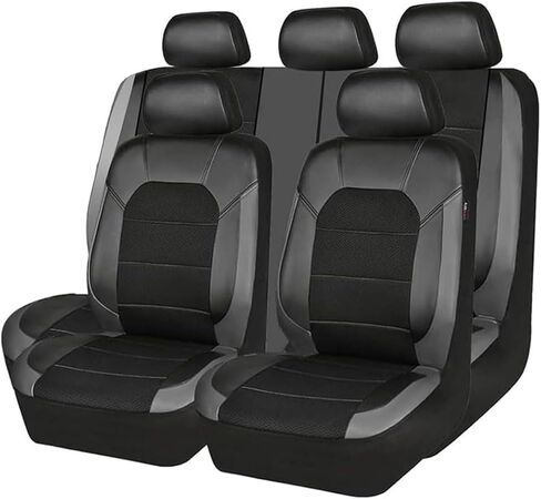 Car Seat Cover for Chrysler PT Cruiser 2000-2005 2006 2007 2008 2009 2010, Leather Waterproof Breathable Seat Covers Full Set Seat Protector Car Seat Accessories,Black in Saudi Arabia