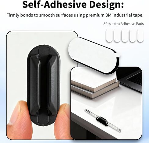 Adhesive Pencil Holder, 10 Pack Silicone Pen Holder for Wall Desk and Notebook with Extra 5 PCS Adhesive Pads,Reusable Sticky Desk Organizer for Teacher Classroom Office and School in Saudi Arabia