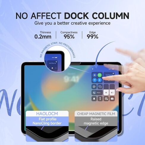 واقي شاشة مغناطيسي قابل للإزالة وإعادة الاستخدام، لجهاز ipad Air5/4 10.9/ ipad pro11 بوصة (موديل 2018-2022) مثل الورق، يستخدم للرسم وتدوين الملاحظات وتحسين دقة الكتابة. in Kuwait