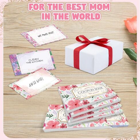 كتاب قسيمة الأم - 30 قسيمة ملء فارغة للأم، كتاب قسيمة زهور مخصص يدويًا، عيد ميلاد مخلص، عيد الشكر أو هدية عيد الميلاد من الابنة أو الابن in Kuwait