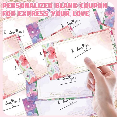 كتاب قسيمة الأم - 30 قسيمة ملء فارغة للأم، كتاب قسيمة زهور مخصص يدويًا، عيد ميلاد مخلص، عيد الشكر أو هدية عيد الميلاد من الابنة أو الابن in Kuwait