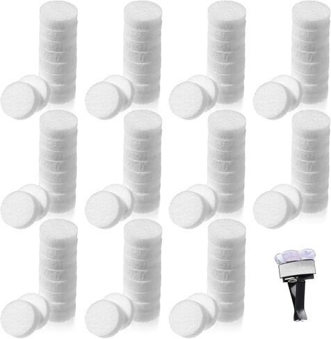 100 PCS Air Filter Scent Pads, 0.67in/17mm Essential Car Air Freshener Refill Felt Pads Unscented White Custom Car Airs Vent Clip Replacement Scent Pad Perfumes Refill Tablets for Cars Diffuser in Saudi Arabia