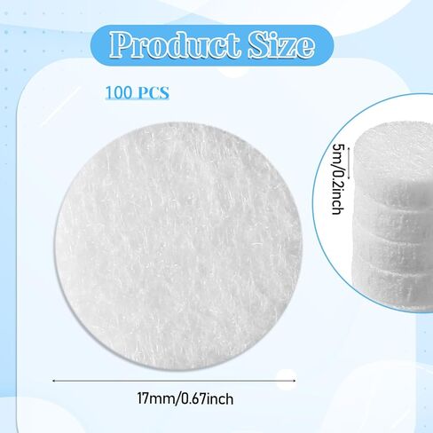 100 PCS Air Filter Scent Pads, 0.67in/17mm Essential Car Air Freshener Refill Felt Pads Unscented White Custom Car Airs Vent Clip Replacement Scent Pad Perfumes Refill Tablets for Cars Diffuser in Saudi Arabia