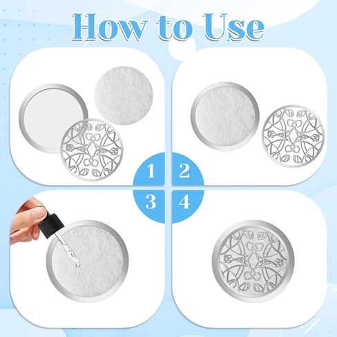 100 PCS Air Filter Scent Pads, 0.67in/17mm Essential Car Air Freshener Refill Felt Pads Unscented White Custom Car Airs Vent Clip Replacement Scent Pad Perfumes Refill Tablets for Cars Diffuser in Saudi Arabia