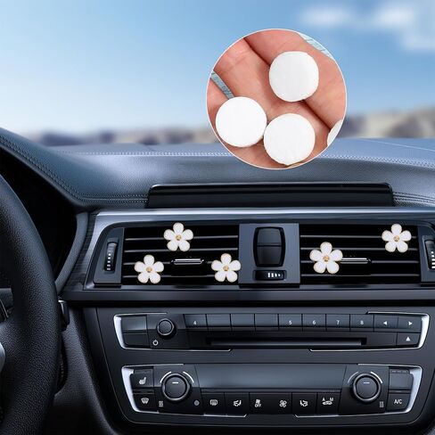 100 PCS Air Filter Scent Pads, 0.67in/17mm Essential Car Air Freshener Refill Felt Pads Unscented White Custom Car Airs Vent Clip Replacement Scent Pad Perfumes Refill Tablets for Cars Diffuser in Saudi Arabia