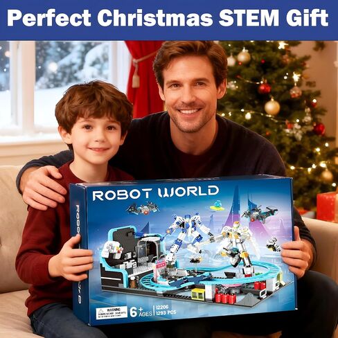 لعبة السفينة الدوارة الفضائية من Toptrend، مجموعة 1293 قطعة من ألعاب بناء الروبوت الجذعية للأطفال 6-7 8-12 8-14، هدايا عيد الميلاد الهندسية الإبداعية للأولاد 6 7 8 9 10 11 12 13 14 عامًا in Kuwait