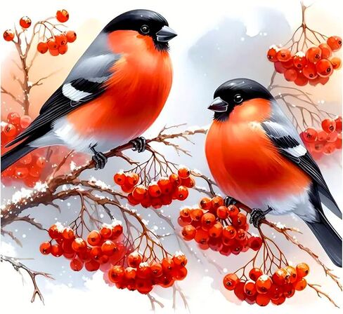 AMORARS Bird Diamond Art Kits for Adults, 5D Diamond Painting Kits for Beginners - DIY Full Diamond Dot Gem Art Paintings, Suitable Gifts, and Home Decoration Crafts, 12x12Inch in Saudi Arabia