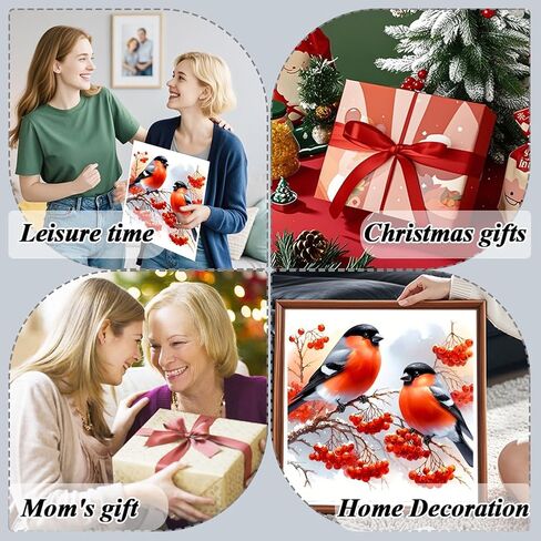 AMORARS Bird Diamond Art Kits for Adults, 5D Diamond Painting Kits for Beginners - DIY Full Diamond Dot Gem Art Paintings, Suitable Gifts, and Home Decoration Crafts, 12x12Inch in Saudi Arabia