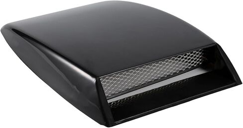 Estink Car Decorative Air Cover Universal, Self Adhesive Car Hood Simulation Decorative Air Vent, Car Air Inlet Air Sticker Cover Cover 25.5 x 18 x 3.3 cm(Black) in Saudi Arabia