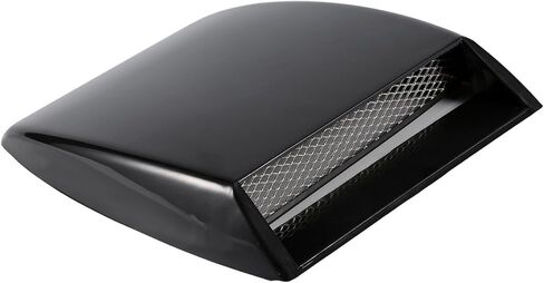 Estink Car Decorative Air Cover Universal, Self Adhesive Car Hood Simulation Decorative Air Vent, Car Air Inlet Air Sticker Cover Cover 25.5 x 18 x 3.3 cm(Black) in Saudi Arabia